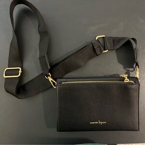 Nanette Lepore Black Crossbody with Gold Hardware
